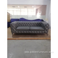 Modern living room home tufted chesterfield sofa leather